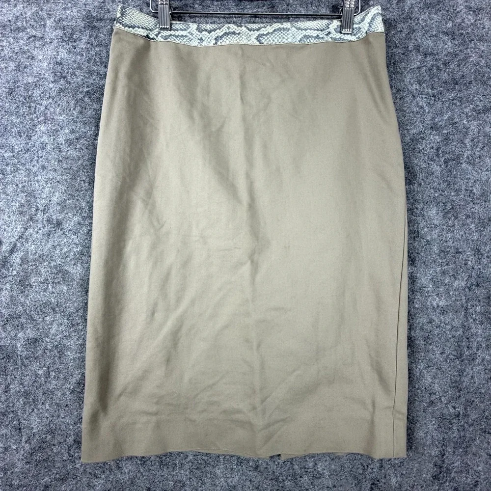 Carlisle New York Straight & Pencil Skirt Womens 8 Office Siren Snakeskin Trim